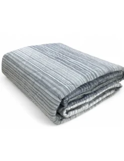 Trapuntino Leggero Kot Stripe Grigio - Quilt Primaverile Estivo - Cotone 100% - Anallergico - Made in Italy