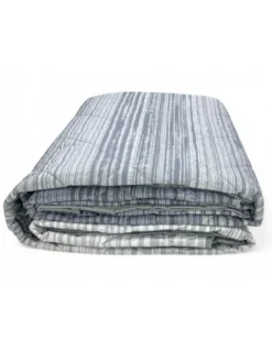 Trapuntino Leggero Kot Stripe Grigio - Quilt Primaverile Estivo - Cotone 100% - Anallergico - Made in Italy