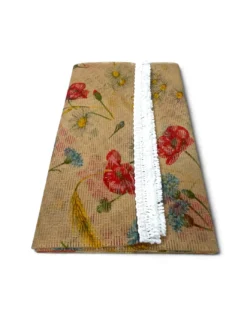 Zanzariera finestra a tenda da esterno Retone, tenda zanzariera porta finestra con anelli da giardino, colore Papaveri