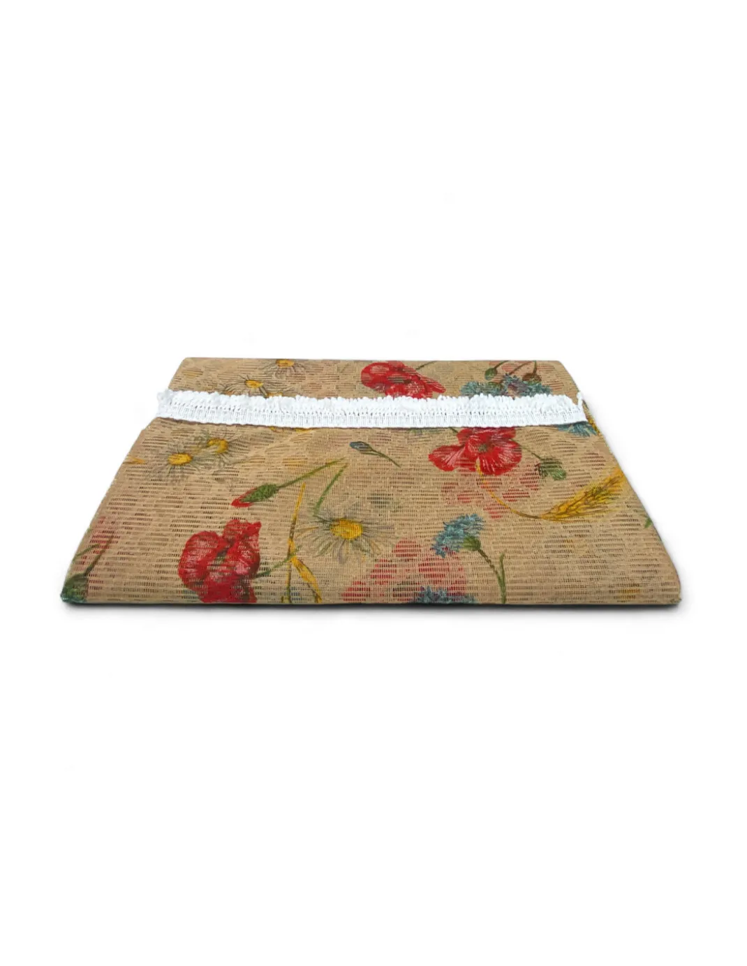 Zanzariera finestra a tenda da esterno Retone, tenda zanzariera porta finestra con anelli da giardino, colore Papaveri